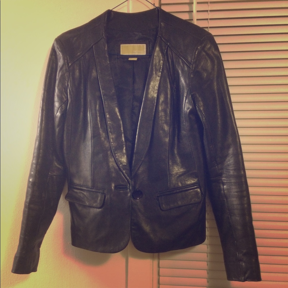 Michael Michael Kors Leather Blazer